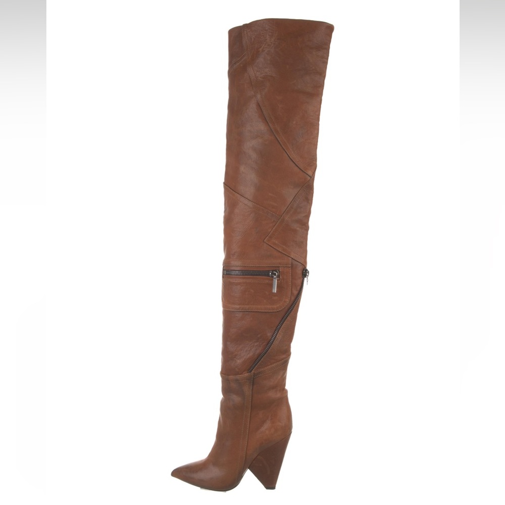 Saint Laurent leather over the knee boots - Picture 5 of 5